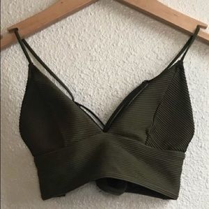 Olive Green Bikini Top